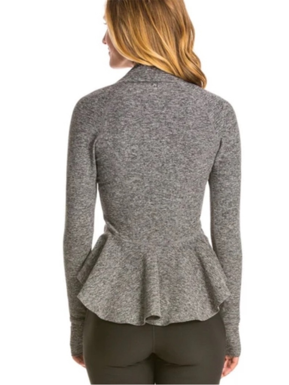 Beyond Yoga Modern Muse Peplum Jacket Spacedye XS Athleisure Yoga Workout Gym